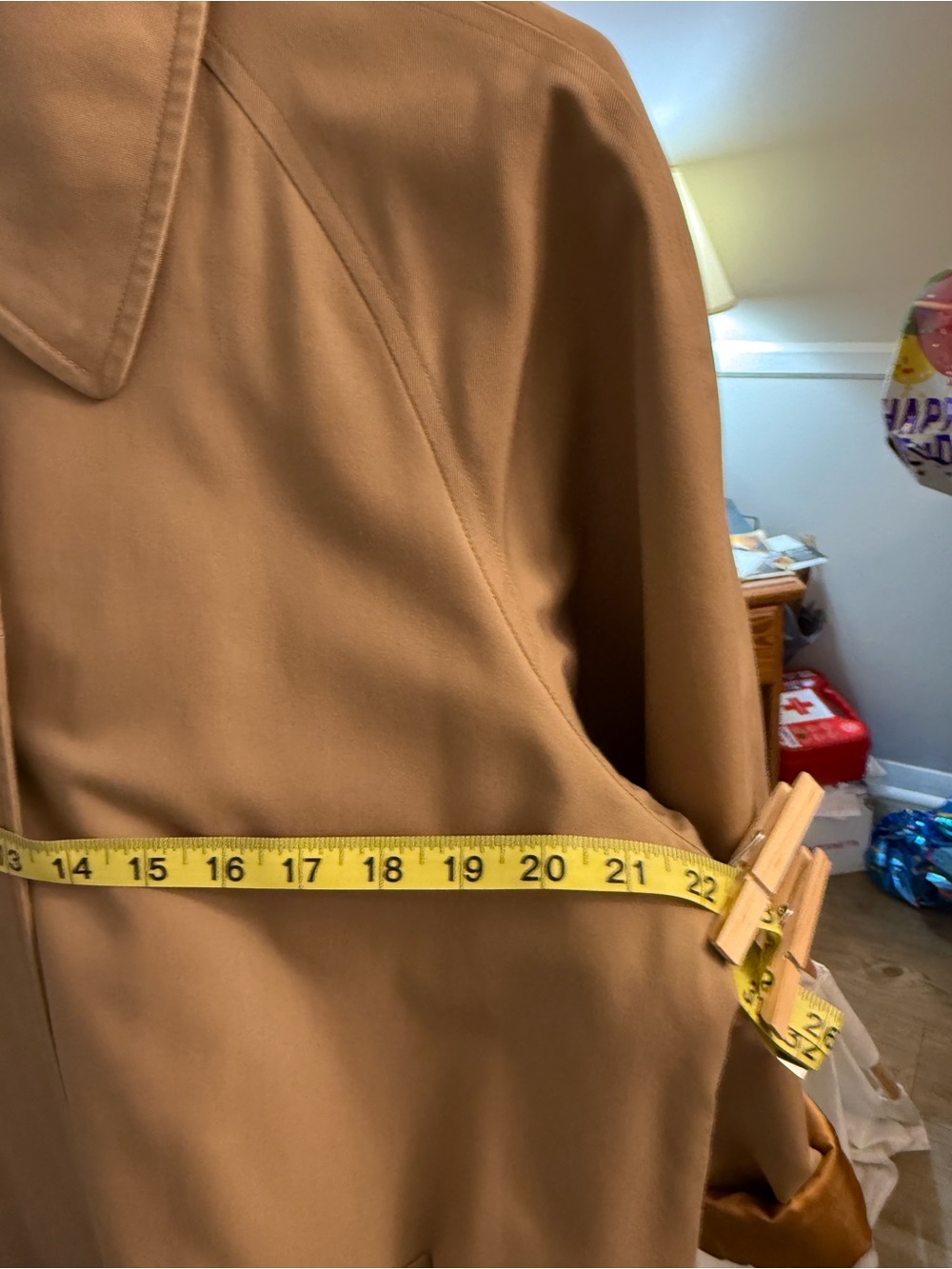 Burberry Beige Women's Trench Coat with Gold Lining Detail - Picture 10 of 11